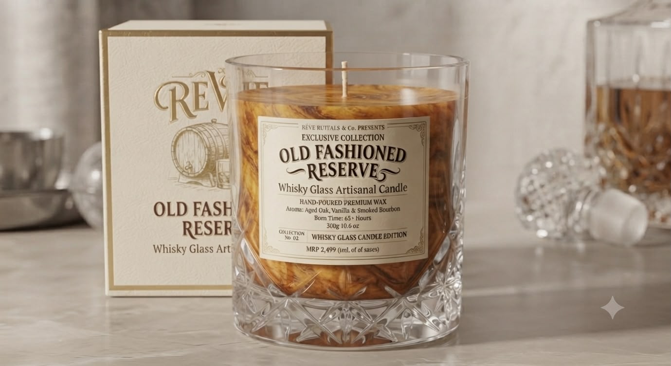Old Fashioned Reserve Whisky Glass Candle